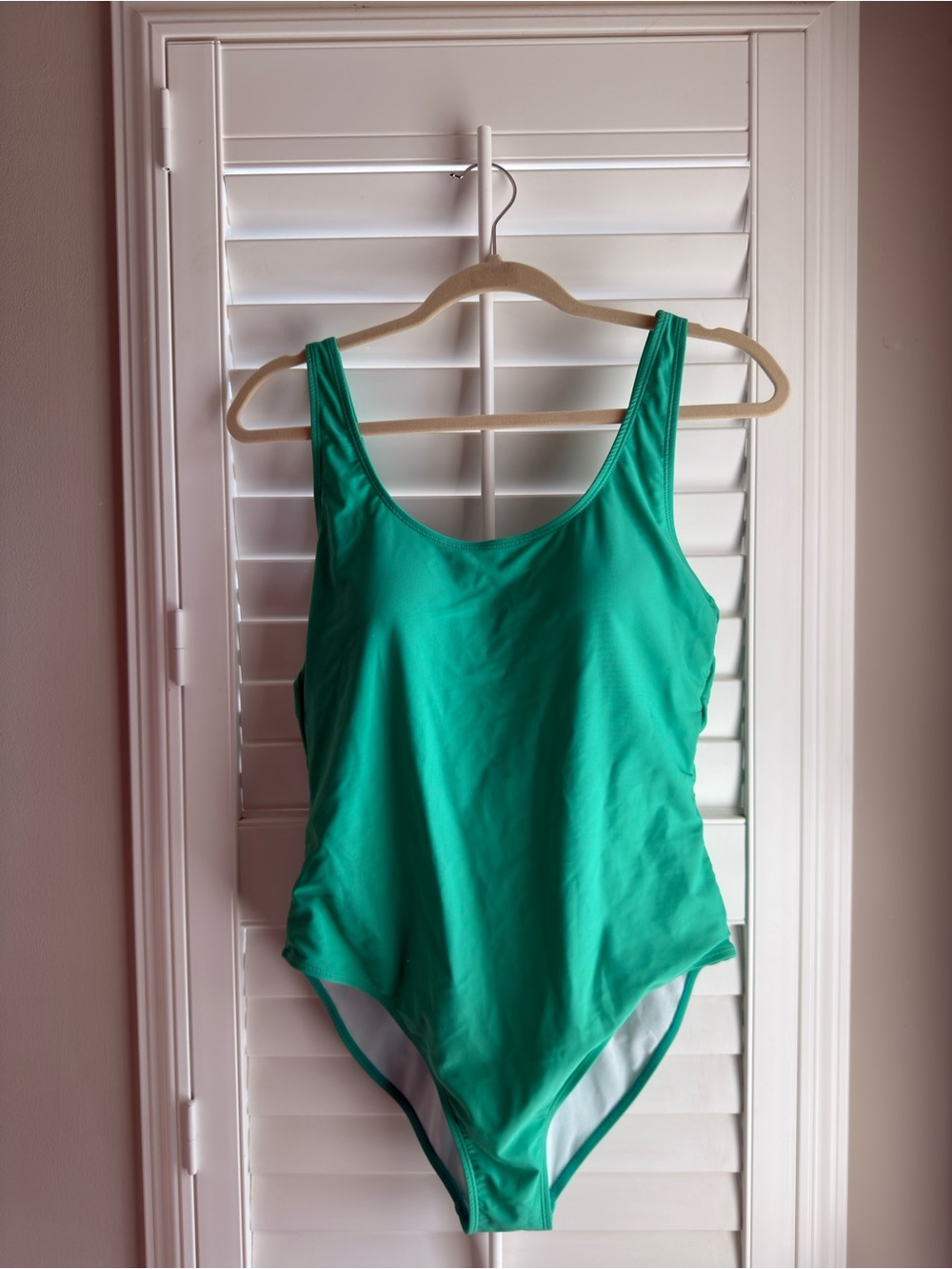 Nicole Miller Women’s Solid Teal One-Piece Swimsuit